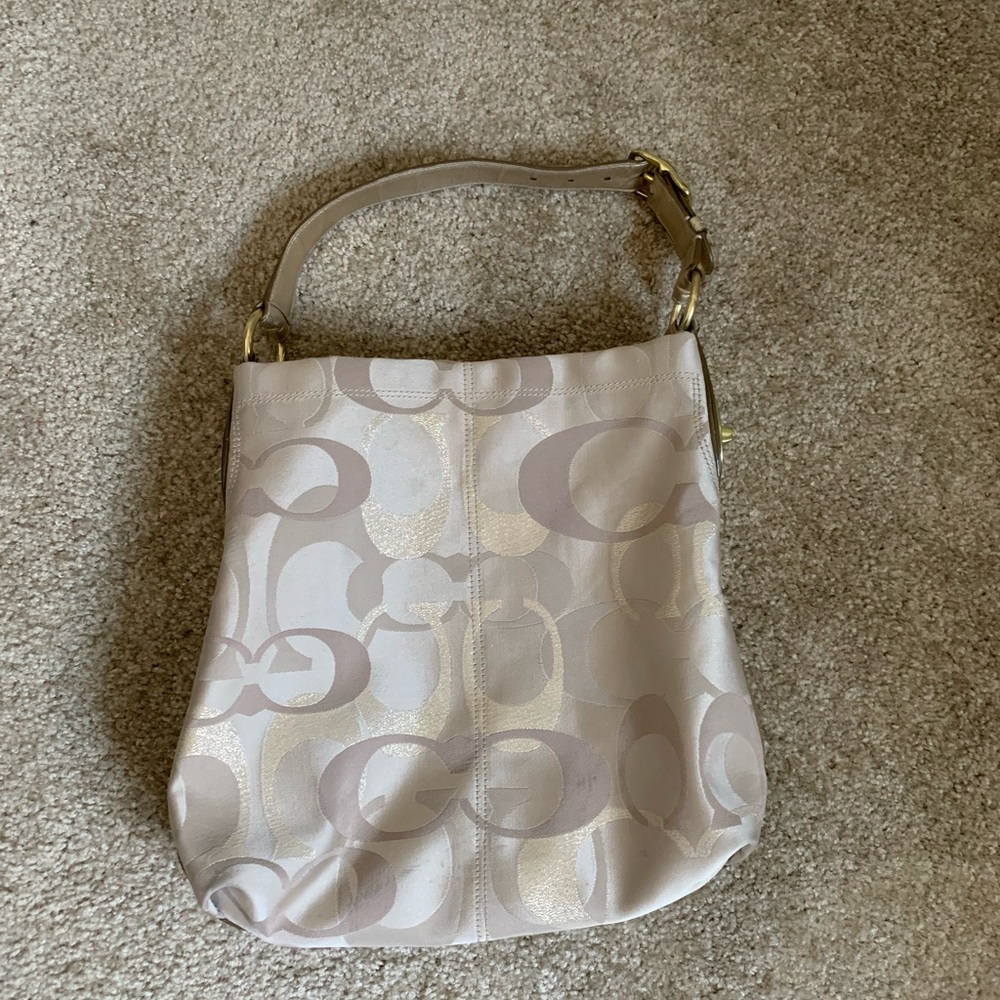 Authentic Coach Duffle Gold Signature Canvas.